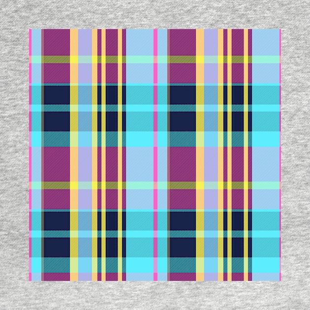 Vaporwave Aesthetic Conall 2 Hand Drawn Textured Plaid Pattern by GenAumonier